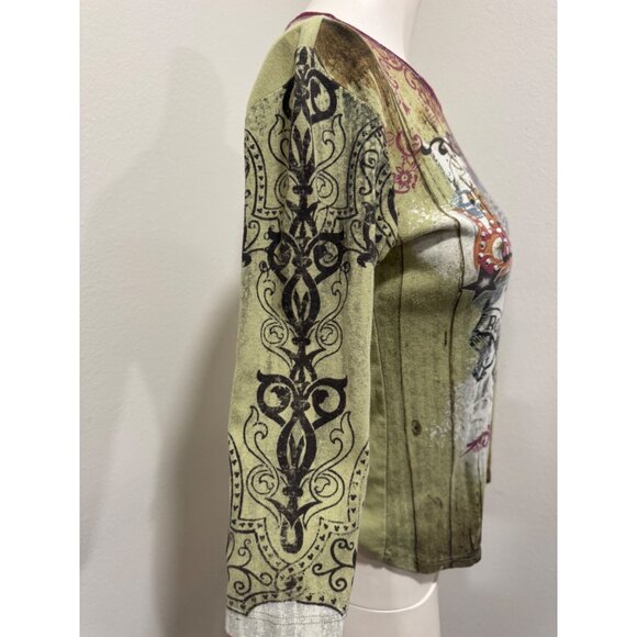 Y2K Vintage Vanilla Sugar T Shirt Top Women Hippie Punk Grunge Tattoo Sleeves - Picture 4 of 8